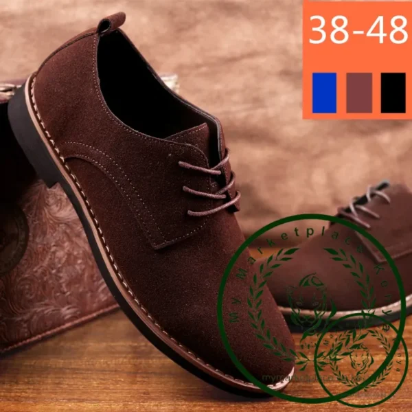 Luxury Men Oxford Shoes High Quality Suede Leather Shoes for Men Business Casual Shoe Lace-Up Men Party Wedding Shoes Plus Size