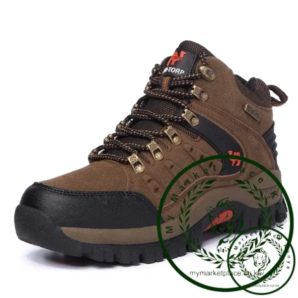 Outdoor Waterproof Hiking Boots Men's Women's Spring And Autumn Hiking Wear-resistant Mountain Sports Boots Hunting Sports Shoes - Image 2
