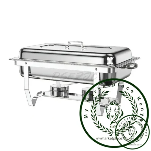 Silver Stainless Steel Buffet Stove Alcohol Heating Hotel Restaurant Banquet Insulated Hot Pot Multi-purpose Serving Plate - Image 2