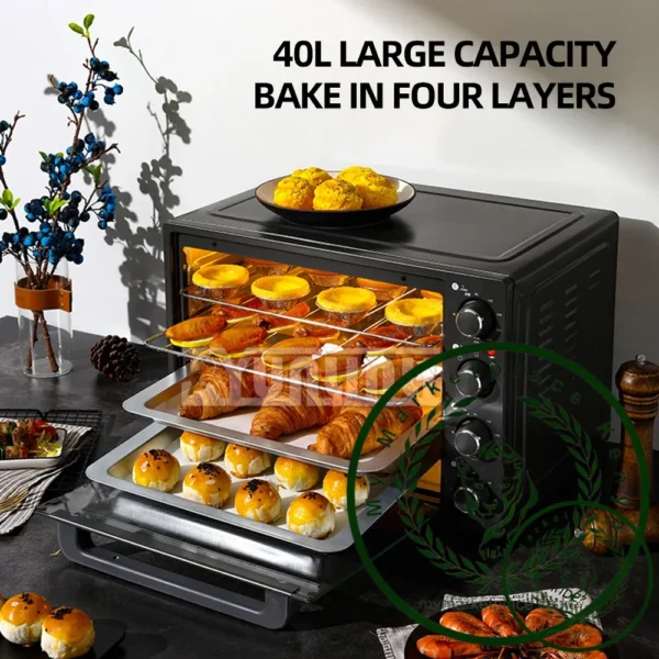 40L Electric Oven Multifunctional Large Capacity Electric Oven Household Four Layer Electric Oven Breakfast Machine