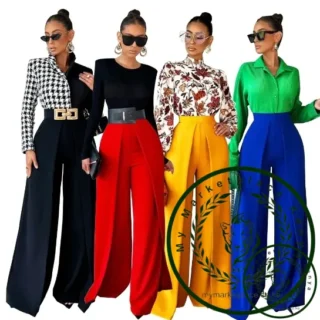 Hanging loose slimming wide leg pants