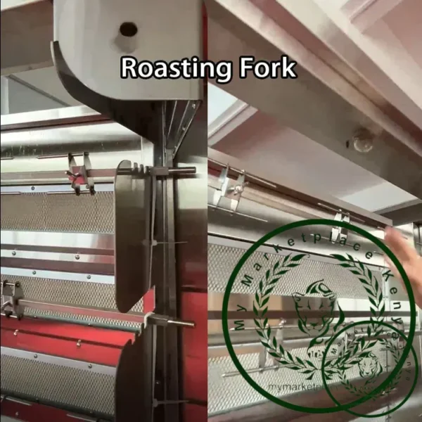 best price vertical double door gas 2 to 8 rods commercial roasted chicken rotisseries machine chicken rotisserie oven - Image 4