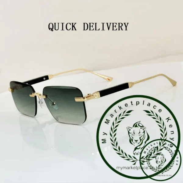 New 2024 Square Sunglasses Women Trendy Vintage Designer Rimless Sunglasses For Men Vacation Fashion Glasses Lentes De Sol Mujer - Image 3