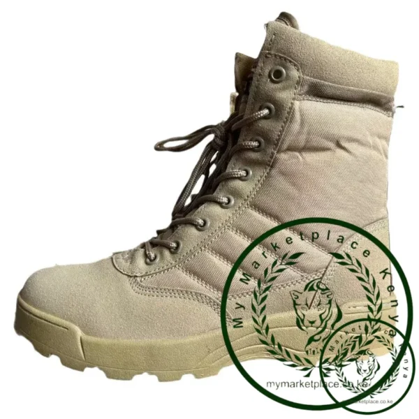 Men's Hiking Shoes Sand Color Outdoor Jungle Mid-calf Boots High Quality Waterproof Desert Boots for Men High-top Men Work Shoes - Image 5
