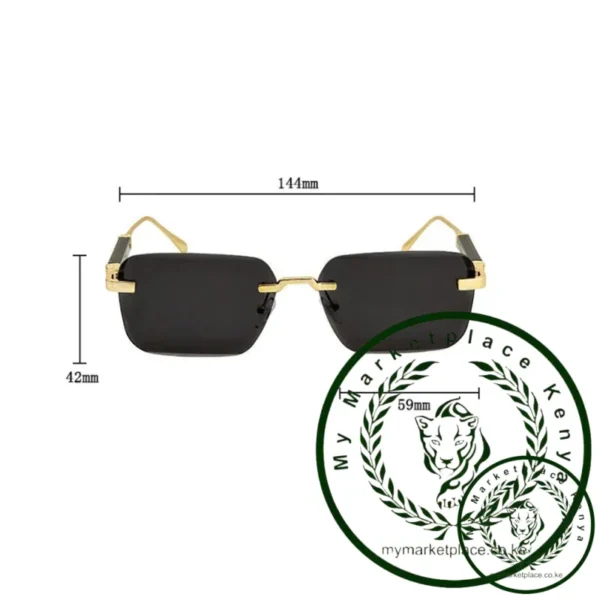 New 2024 Square Sunglasses Women Trendy Vintage Designer Rimless Sunglasses For Men Vacation Fashion Glasses Lentes De Sol Mujer - Image 5