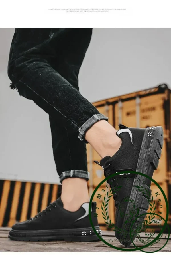 Men's new breathable labor protection shoes, men's trendy and versatile anti slip sports board shoes, workwear shoes - Image 5
