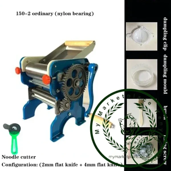 150-2/150-4 Manual Double-Sided Dough Kneading Machine Household Stainless Steel Dough Pressing Machine - Image 5