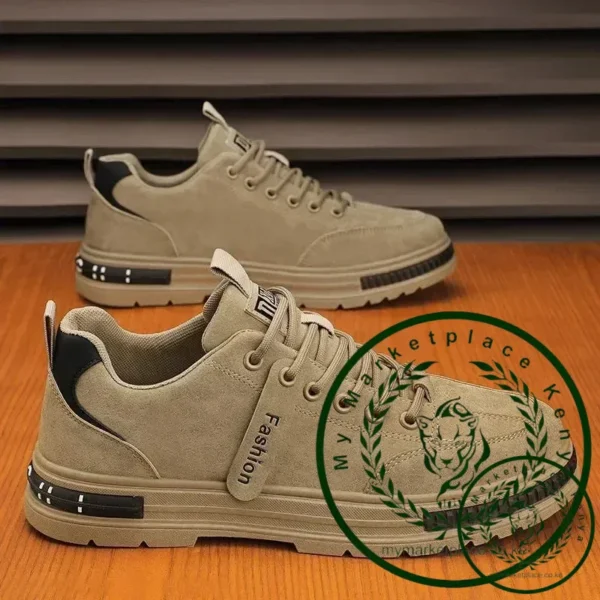 Men's new breathable labor protection shoes, men's trendy and versatile anti slip sports board shoes, workwear shoes - Image 2