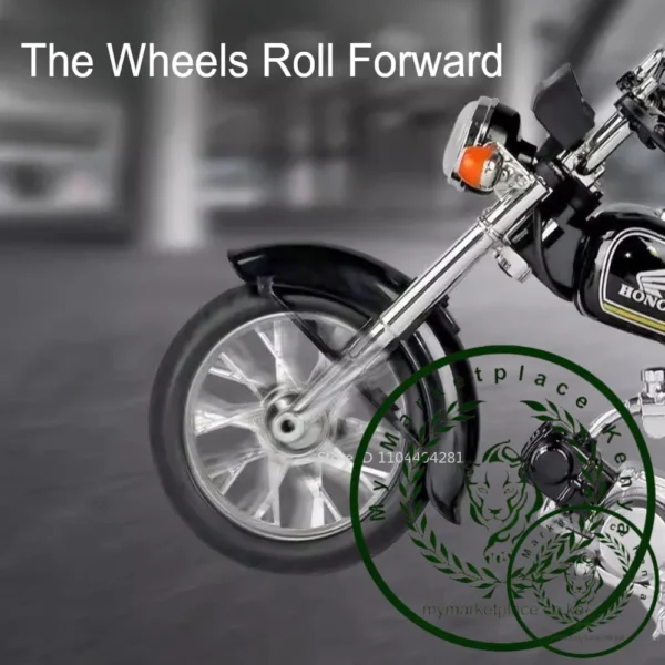 1:12 Honda JH-70 KX450 Alloy Motorcycle Diecast Model Car Toys Front Wheel Steering Rubber Tire Miniature Motorbike for Boy Gift - Image 2