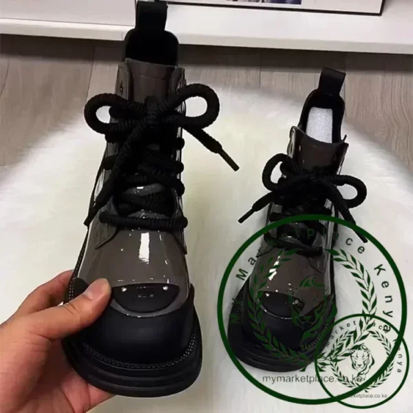 2024 Winter New Women's Boots British Style Fashion Cotton Shoes with Thick Sole and Thick Short Boots Cotton Boots Women Shoes - Image 3