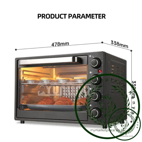 40L Electric Oven Multifunctional Large Capacity Electric Oven Household Four Layer Electric Oven Breakfast Machine - Image 3