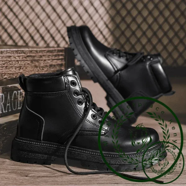 Men's Vintage Suede Ankle Boots Autumn Combat Boots Fashion Lace Up Winter Outdoor Warm Leisure Shoes Lace Up Botas - Image 2
