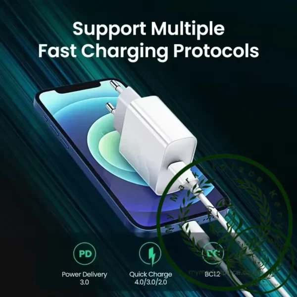 NNBILI 20W PD Fast EU Desktop Charger Wall Charger for IPhone 11 12 13 14 Pro Max Super Rapid Charging USB C PD Cable 1m 1.5m 2m - Image 3