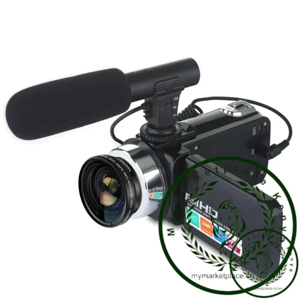 Professional 24MP digital camera, night vision device, 3-inch LCD touch screen, 18x digital zoom camera, and microphone wide-ang