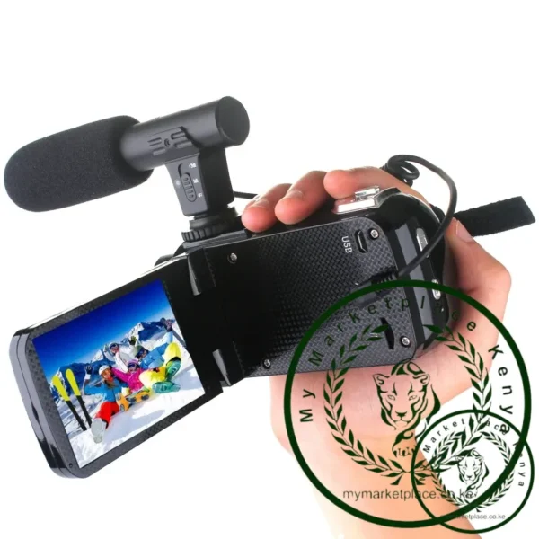Professional 24MP digital camera, night vision device, 3-inch LCD touch screen, 18x digital zoom camera, and microphone wide-ang - Image 5
