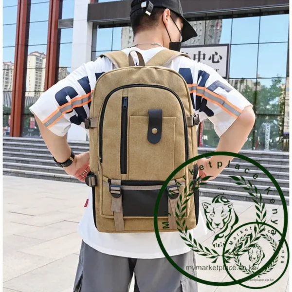 New Casual Camping Male Backpack Laptop Backpack Hiking Bag Large Capacity Men Travel Backpack Canvas Fashion Youth Sport Bags - Image 6