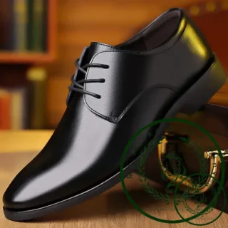 Men's Breathable Leather Shoes Black Soft Leather Soft Bottom Spring And Autumn Best Man Men's Business Formal Wear Casual Shoe