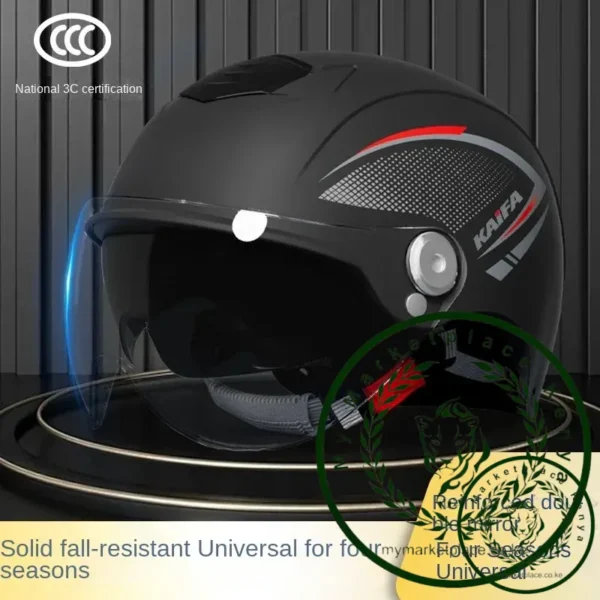 Motorcycle Helmets for Man Woman Lightweight Half Helmet HD Sunscreen Lens Ventilation Summer Certified Safety Cap - Image 5