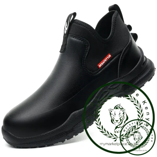 anti-skid kitchen work shoes non slip work waterproof boots lightweight Safety shoes for men chef work shoes leather sneakers