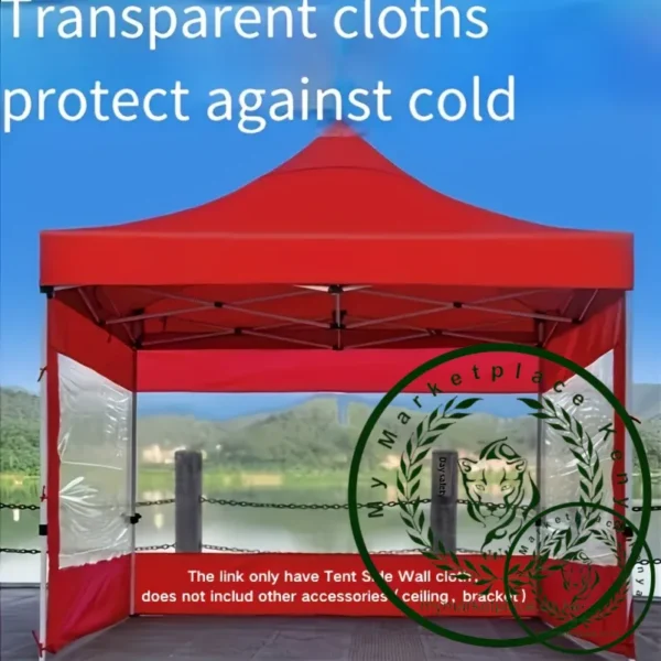 1 Piece Foldable Waterproof Transparent Awning Cover (Inner Frame Not Included), Great for Picnics and Socializing! - Image 3