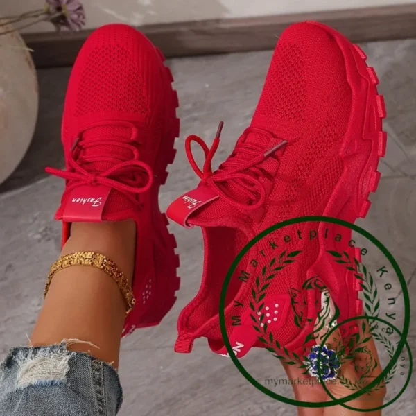 Women's Trendy and Breathable Casual Shoes Ladies' Versatile Sneakers Womens Breathable Casual Shoes Womens Anti-slip Flat Shoes