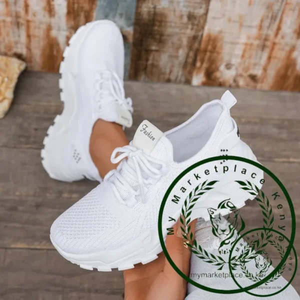 Women's Trendy and Breathable Casual Shoes Ladies' Versatile Sneakers Womens Breathable Casual Shoes Womens Anti-slip Flat Shoes - Image 4