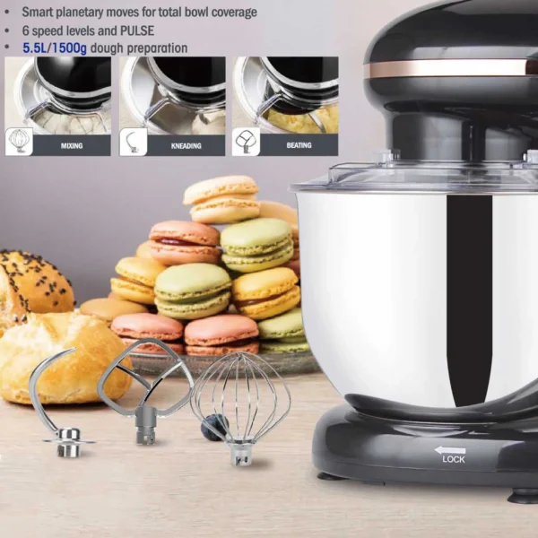 Stand Mixer Professional Kitchen Aid Food Blender Cream Whisk Cake Dough Mixers With Bowl Metal Gear Chef Machine Charm Sonifer - Image 5