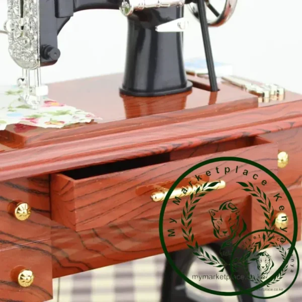 Portable Sewing Machine Sky City Retro Sewing Machine Gift Music Box 1pc - Image 5