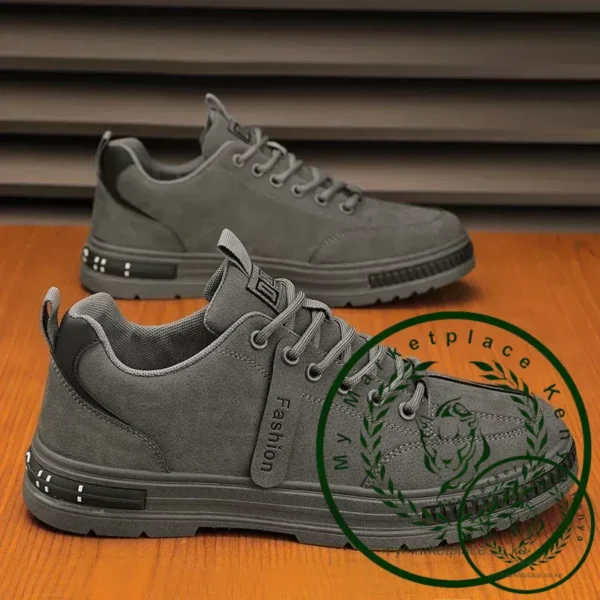 Men's new breathable labor protection shoes, men's trendy and versatile anti slip sports board shoes, workwear shoes
