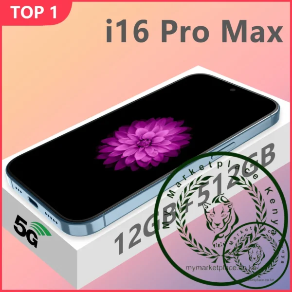 Global Version I16 Pro Max Smartphone Android,6.8'',12GB RAM 512GB ROM,Dual SIM,Mobile phones,Google Play Store,24+48MP,6800mAh
