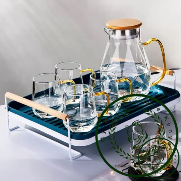 6pcs/4pcs/2pcs/1pcs Glass Mug Luxurious Diamond Patterned Cold Water Cup with Handle High Borosilicate Transparent Drinking Cups