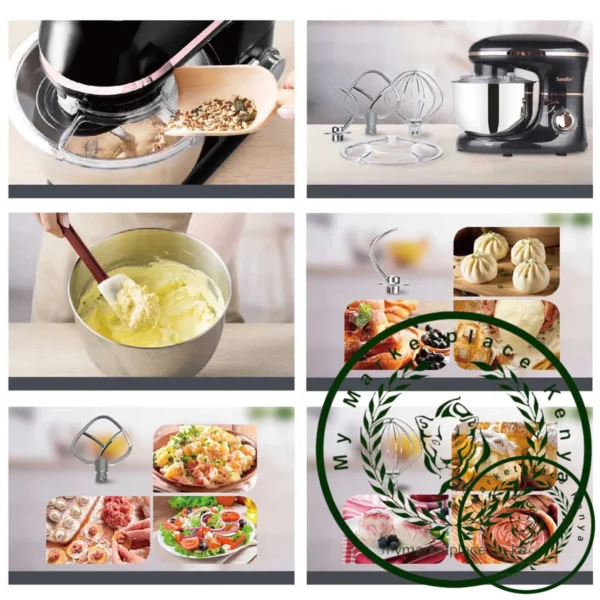 Stand Mixer Professional Kitchen Aid Food Blender Cream Whisk Cake Dough Mixers With Bowl Metal Gear Chef Machine Charm Sonifer - Image 2