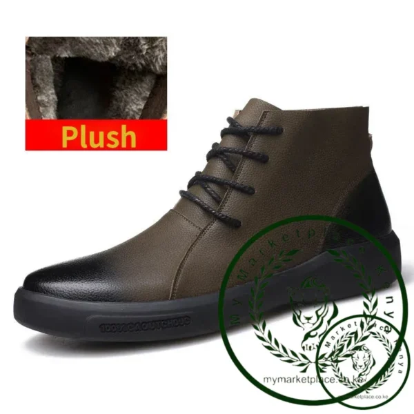 Genuine Leather Men Boots Retro Motorcycle Boots for Men Chelsea Boots Warm Men Ankle Boots Working Casual Boot Zapatos Hombre - Image 3