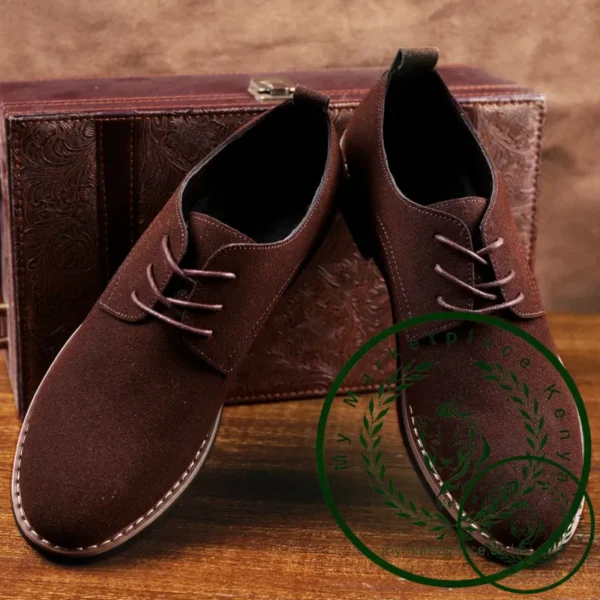 Luxury Men Oxford Shoes High Quality Suede Leather Shoes for Men Business Casual Shoe Lace-Up Men Party Wedding Shoes Plus Size - Image 4