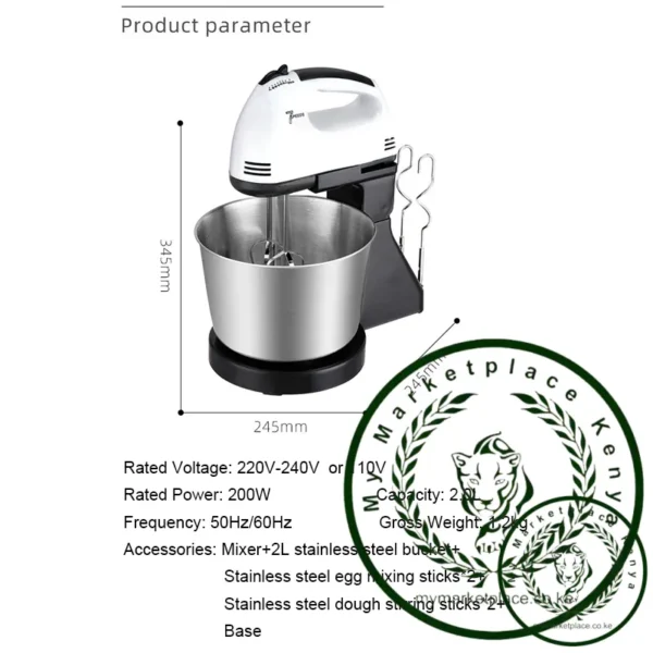 JIQI 7 Files Dough Mixer Egg Beater Food Blender Kitchen Electric Food Processor hand held cream milk Foamer whisk Stirrer 110V - Image 4