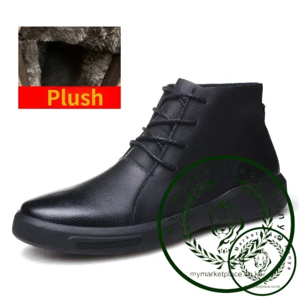 Genuine Leather Men Boots Retro Motorcycle Boots for Men Chelsea Boots Warm Men Ankle Boots Working Casual Boot Zapatos Hombre - Image 4