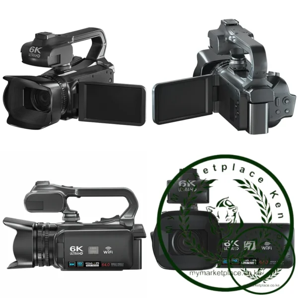 6K Digital Video Camera 64MP 4inch Touch Screen Camera Recorder 18x Digital Zoom Camcorder for YouTube Live Streaming Vlogging