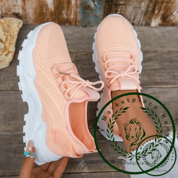 Women's Trendy and Breathable Casual Shoes Ladies' Versatile Sneakers Womens Breathable Casual Shoes Womens Anti-slip Flat Shoes - Image 6