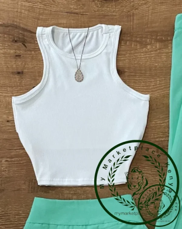 Women's 3-piece suit round neck vest sleeveless vest and mini skirt set, new women's clothing for summer 2025 - Image 2