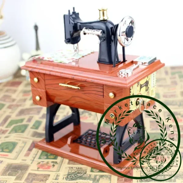Portable Sewing Machine Sky City Retro Sewing Machine Gift Music Box 1pc - Image 4