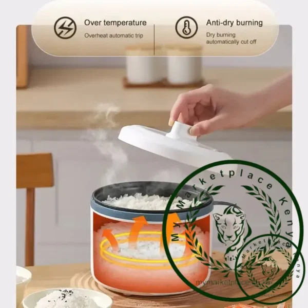 Household Electric Cooking Machine 1-2 People Hot Pot Stew Heating Eggs Soup Non-stick Pan Multifunction Electric Rice Cooker - Image 6