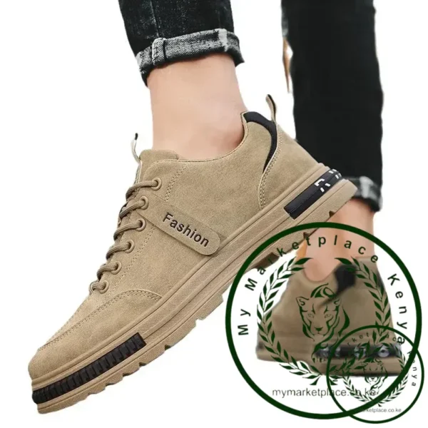 Men's new breathable labor protection shoes, men's trendy and versatile anti slip sports board shoes, workwear shoes - Image 4