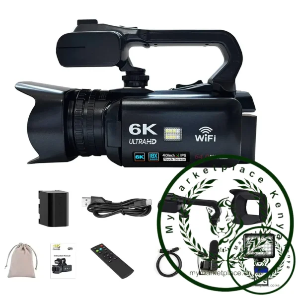 6K Digital Video Camera 64MP 4inch Touch Screen Camera Recorder 18x Digital Zoom Camcorder for YouTube Live Streaming Vlogging - Image 5