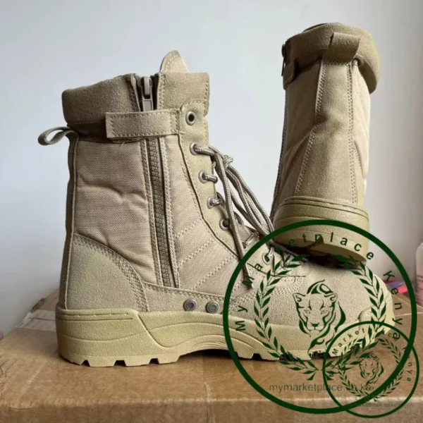 Men's Hiking Shoes Sand Color Outdoor Jungle Mid-calf Boots High Quality Waterproof Desert Boots for Men High-top Men Work Shoes