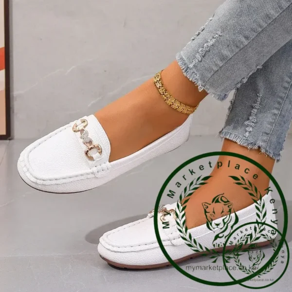 Women's Casual Slip on Mary Jane Shoes 2025 Spring Autumn New Fashion Round Toe Solid Soft Sole Flat Loafers Zapatos De Mujer - Image 2