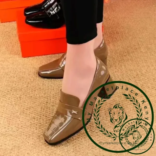Women's Square Head High Heels Spring Autumn British Style Fashion Solid Colour Work Shoes Party Office Pumps Tacones De Mujer - Image 4