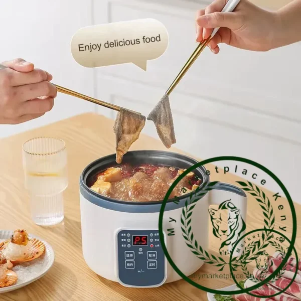 Household Electric Cooking Machine 1-2 People Hot Pot Stew Heating Eggs Soup Non-stick Pan Multifunction Electric Rice Cooker - Image 2
