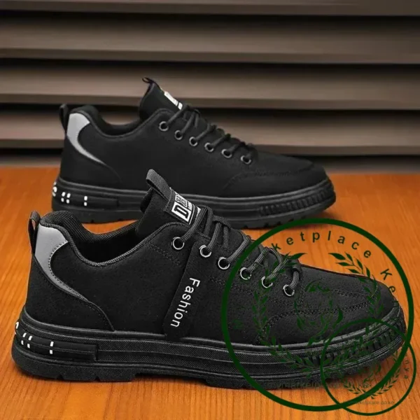 Men's new breathable labor protection shoes, men's trendy and versatile anti slip sports board shoes, workwear shoes - Image 3