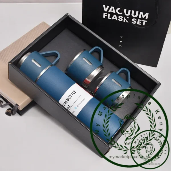 500ML Stainless Steel Vacuum Flask Gift Set Office Business Style Thermos Bottle Outdoor Hot Water Thermal Insulation Couple Cup - Image 3