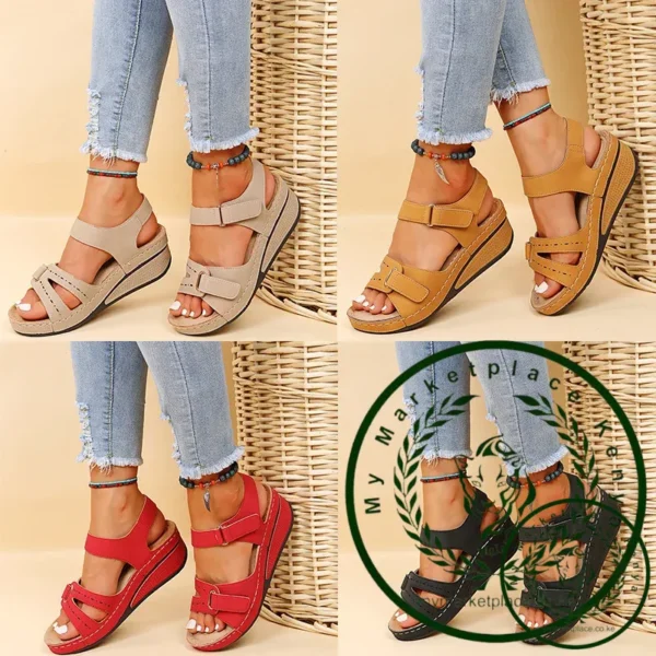 Summer Women Sandals Vintage Roman Sandals Female Fashion Non Slip Beach Shoes Open Toe Walking Women Shoes zapatos para mujeres - Image 2
